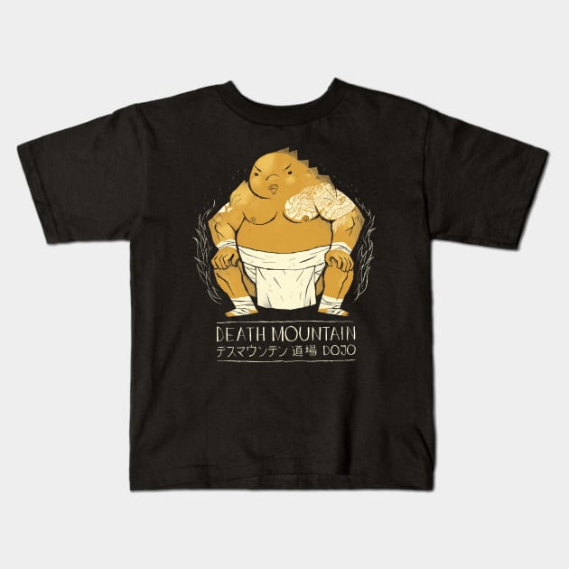 death mountain dojo Kids T-Shirt by Louisros